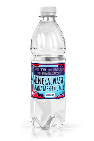 Woda Mineralna z naturalnym aromatem bez cukru słodzików i konserwantów - Granat i winogrono